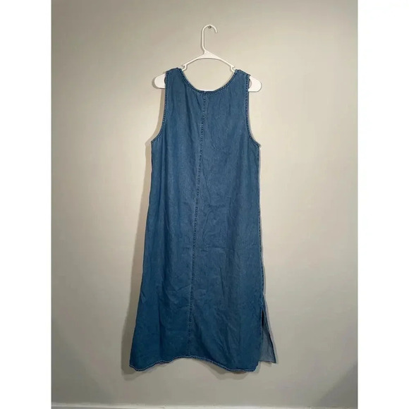 Vintage Agapo Denim Floral Embroidered and Bedazzled Midi/Maxi Dress - Picture 5 of 8